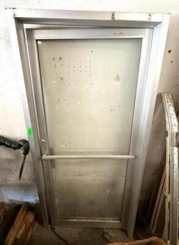 GLASS DOOR WITH METAL FRAME
