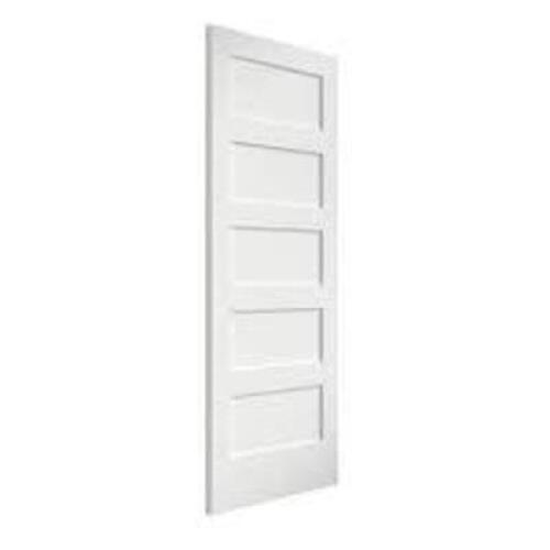 DESCRIPTION: (1) DOOR, 5 PANEL FLAT SHAKER BRAND/MODEL: EIGHTDOORS INFORMATION: WHITE FINISHED, IMAGES ARE FOR ILLUSTRATION PURPOSES ONLY AND MAY NOT