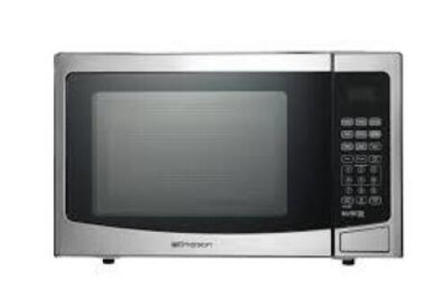 DESCRIPTION: (1) MICROWAVE OVEN BRAND/MODEL: EMERSON #MWI1212SS INFORMATION: STAINLESS STEEL AND BLACK SIZE: 1.2 CU FT RETAIL$: $125.94 EA QTY: 1