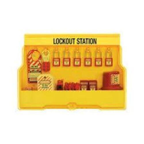DESCRIPTION: (1) LOCK OUT STATION BRAND/MODEL: MASTER LOCK #S1850E410 INFORMATION: YELLOW RETAIL$: $403.64 EA QTY: 1