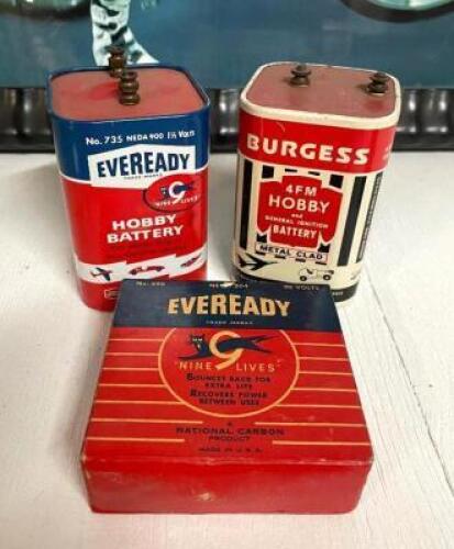 (3 PACK) VINTAGE BURGESS BATTERIES