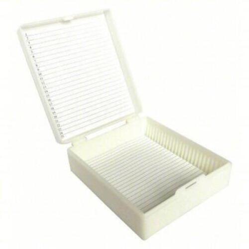 DESCRIPTION: (1) BOX OF (5) SLIDE BOX BRAND/MODEL: 5PTL4 INFORMATION: WHITE SIZE: ABS, 98 mm Overall Lg, 81 mm Overall Wd, Milk white, (25) 25 x 75 mm