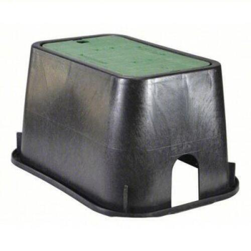 DESCRIPTION: (1) VALVE BOX BRAND/MODEL: NDS #52XA08 SIZE: Polyolefin, Rectangular, 10 in Overall Ht, 13 3/8 in Overall Wd, 15 in Overall Lg RETAIL$: $