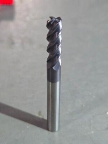 DESCRIPTION: (4) SOLID CARBIDE CORNER RADIUS END MILLS BRAND/MODEL: ACCUPRO 19251966 SIZE: 1/4" DIA 3/4" LOC 0.0300" RADIUS RETAIL$: $153.40 QTY: 4