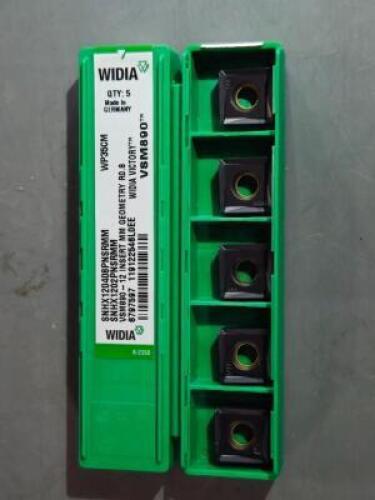 DESCRIPTION: (10) CARBIDE MILLING INSERTS BRAND/MODEL: WIDIA SNHX120408PNSRMM WP35CM RETAIL$: $577.80 QTY: 10