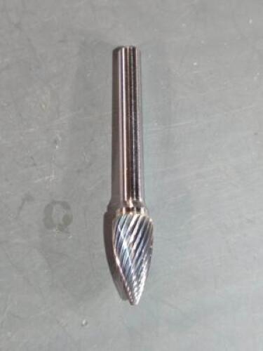 DESCRIPTION: (2) CARBIDE FLAME BURR BRAND/MODEL: ATRAX 00468553 SIZE: 3/8' CUT DIA 6mm SD RETAIL$: $86.22 QTY: 2