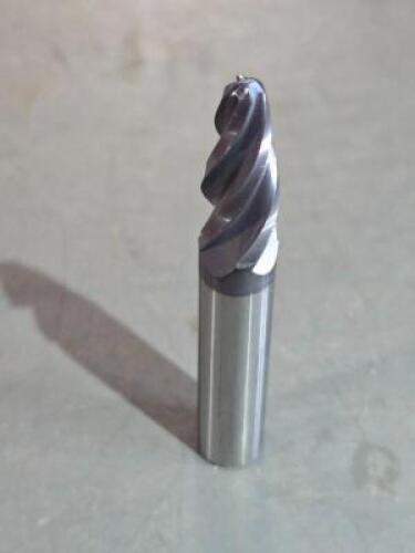 DESCRIPTION: (2) SOLID CARBIDE OVAL FORM BARREL CUTTER END MILL BRAND/MODEL: ACCUPRO 03329810 INFORMATION: 0.3750" SM END DIA SIZE: 3/8" SD 0.8260" LO