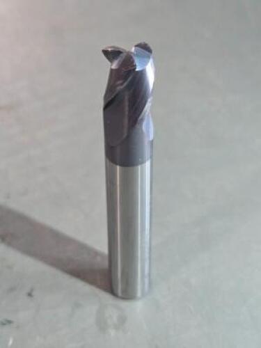 DESCRIPTION: (2) SOLID CARBIDE LENS FORM BARREL CUTTER END MILLS BRAND/MODEL: ACCUPRO 03311016 SIZE: 0.375" SM END DIA 7/16" LOC 3/8" SD RETAIL$: $189