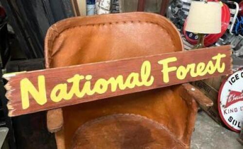 39" X 6" NATIONAL FOREST SIGN, WOOD