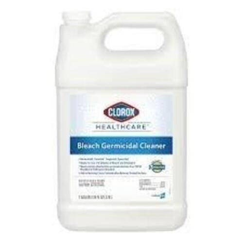DESCRIPTION: (2) BLEACH GERMICIDAL CLEANER BRAND/MODEL: CLOROX HEALTHCARE SIZE: 1 GALLON RETAIL$: $25.00 EA QTY: 2