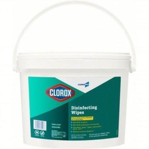 DESCRIPTION: (1) DISINFECTING WIPES CANISTER BRAND/MODEL: CLOROX #49XX28 SIZE: 700 CT RETAIL$: $87.83 EA QTY: 1
