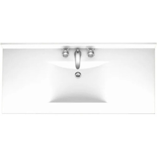 CONTOUR WHITE SINGLE BOWL VANITY TOP