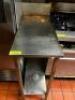 DESCRIPTION 27" X 12" STAINLESS TABLE W/ 4" BACK SPLASH SIZE 27" X 12" LOCATION KITCHEN QTY 1 - 2