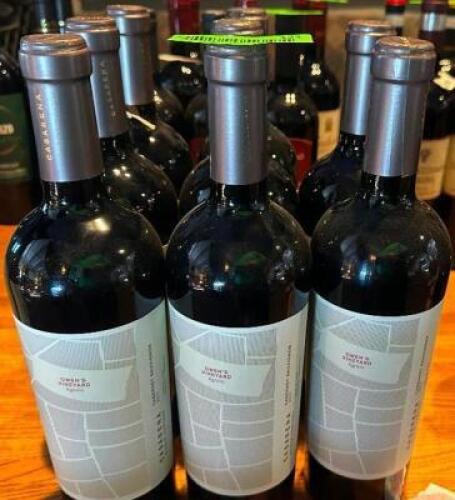 DESCRIPTION (8) BOTTLES OF OWNES VINEYARD WINE THIS LOT IS: SOLD BY THE PIECE LOCATION ROOM 1 QTY 8