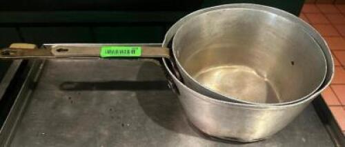 DESCRIPTION (2) 10" SAUCE POTS SIZE 10" THIS LOT IS: SOLD BY THE PIECE LOCATION ROOM 1 QTY 2