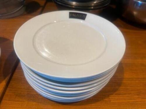 DESCRIPTION (12) 11.5" LORUSSO'S LOG'ED PLATES BRAND / MODEL: HOMER LAUGHLIN CHINA SIZE 11.5" THIS LOT IS: SOLD BY THE PIECE LOCATION ROOM 1 QTY 12