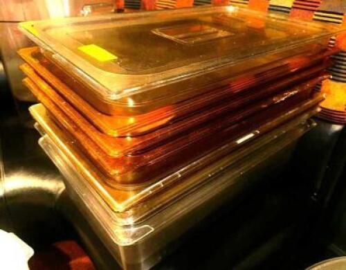 DESCRIPTION (7) ASSORTED FULL SIZE PLASTIC INSERTS. SIZE 2" DEEP THIS LOT IS: SOLD BY THE PIECE LOCATION ROOM 1 QTY 7