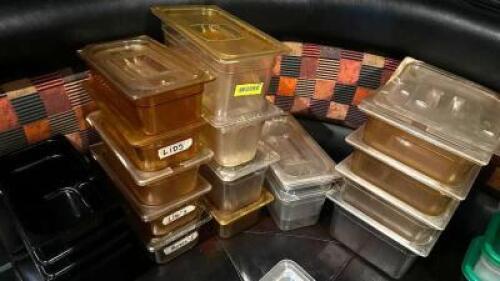 DESCRIPTION (1) LOT OF ASSORTED SMALLER PLASTIC CONTAINERS AND INSERTS. ADDITIONAL INFORMATION AS PICTURED. THIS LOT IS: ONE MONEY LOCATION ROOM 1 QTY