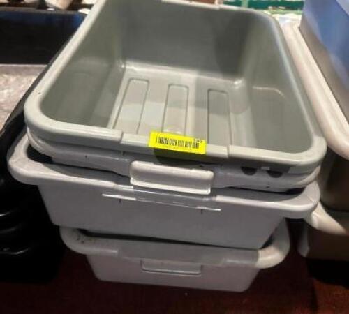 DESCRIPTION (4) PLASTIC BUS TUBS. THIS LOT IS: SOLD BY THE PIECE LOCATION ROOM 1 QTY 4