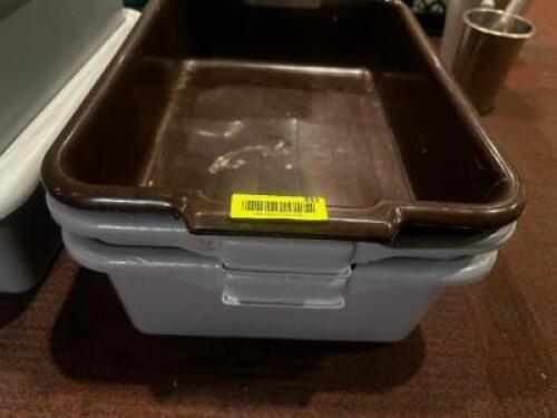 DESCRIPTION (3) PLASTIC BUS TUBS. THIS LOT IS: SOLD BY THE PIECE LOCATION ROOM 1 QTY 3