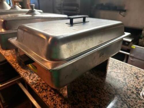 DESCRIPTION FULL SIZE CHAFFER DISH W/ STAND, LID, AND WATER PAN LOCATION KITCHEN QTY 1