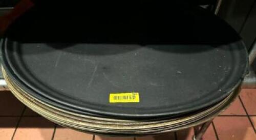 DESCRIPTION (8) 27" OVAL SERVING TRAYS. THIS LOT IS: SOLD BY THE PIECE LOCATION KITCHEN QTY 8