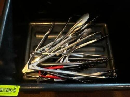 DESCRIPTION BIN AND CONTENTS - ASSORTED TONGS THIS LOT IS: ONE MONEY LOCATION ROOM 1 QTY 1
