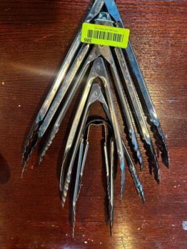 DESCRIPTION (6) STAINLESS TONGS THIS LOT IS: SOLD BY THE PIECE LOCATION ROOM 1 QTY 6