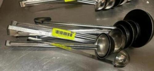 DESCRIPTION (7) ASSORTED STAINLESS LADLES. THIS LOT IS: SOLD BY THE PIECE LOCATION KITCHEN QTY 7