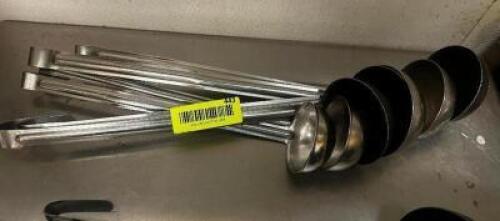 DESCRIPTION (7) ASSORTED STAINLESS LADLES. THIS LOT IS: SOLD BY THE PIECE LOCATION KITCHEN QTY 7
