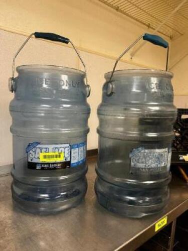 DESCRIPTION (2) SAN JAMAR ICE BUCKETS. BRAND / MODEL: SAN JAMAR THIS LOT IS: SOLD BY THE PIECE LOCATION KITCHEN QTY 2
