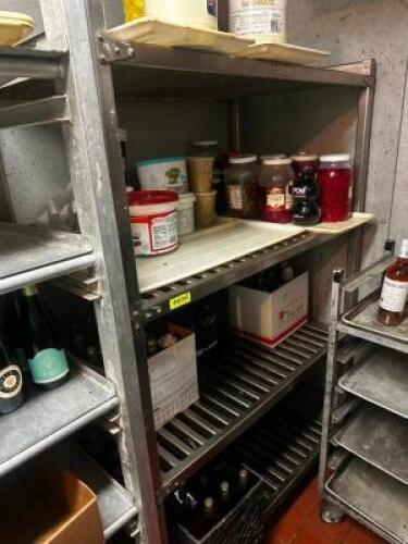DESCRIPTION 48" X 24" FOUR TIER STAINLESS SHELF. SIZE 48" X 24" LOCATION WALK IN QTY 1
