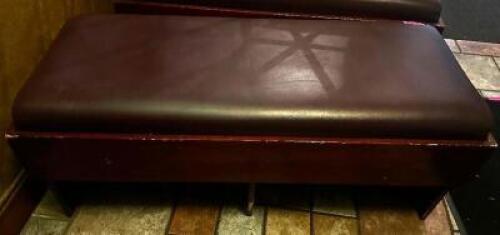 DESCRIPTION (2) 48" BROWN VINYL BENCH SEATS. SIZE 48" THIS LOT IS: SOLD BY THE PIECE LOCATION ENTRANCE QTY 2