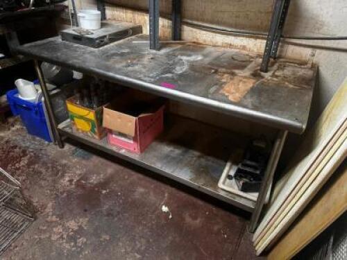 DESCRIPTION 72" X 30" ALL STAINLESS TABLE ADDITIONAL INFORMATION CONTENTS ARE NOT INCLUDED SIZE 72" X 30" LOCATION BASEMENT 1 QTY 1