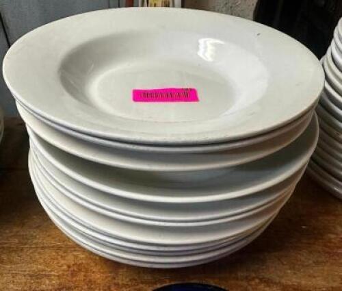 DESCRIPTION (12) 11.5" CHINA PLATES. SIZE 11.5" THIS LOT IS: SOLD BY THE PIECE LOCATION BASEMENT 1 QTY 12