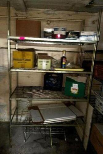 DESCRIPTION 48" X 18" THREE TIER WIRE RACK. ADDITIONAL INFORMATION CONTENTS ARE NOT INCLUDED SECOND DAY PICK UP ONLY. LOCATION BASEMENT 1 QTY 1