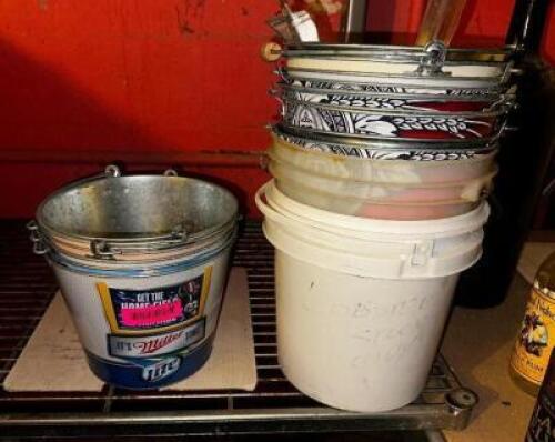 DESCRIPTION (1) LOT OF ASSORTED BAR BUCKETS THIS LOT IS: ONE MONEY LOCATION BASEMENT 1 QTY 1