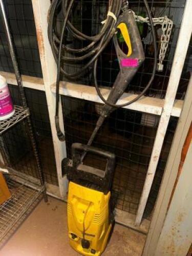 DESCRIPTION 1500 PSI ELECTRIC PRESSURE WASHER W/ WAND BRAND / MODEL: KARACHER LOCATION BASEMENT 1 QTY 1