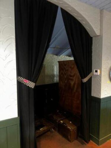 DESCRIPTION (4) SETS OF BLACK ROOM CURTAINS . THIS LOT IS: ONE MONEY LOCATION ROOM 1 QTY 1