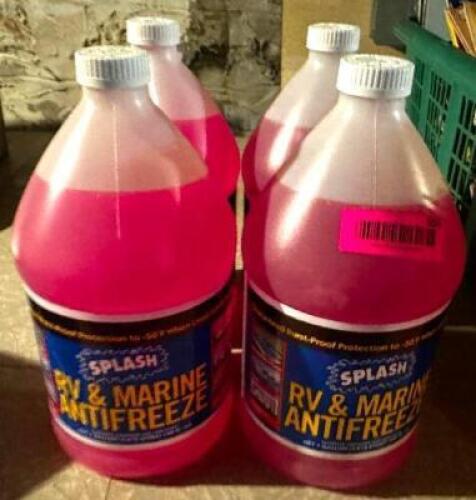 DESCRIPTION (4) GALLONS OF RV & MARINE ANTIFREEZE THIS LOT IS: SOLD BY THE PIECE LOCATION BASEMENT 3 QTY 4