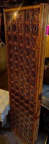 DESCRIPTION THREE PANEL WICKER PARTITION. LOCATION BASEMENT 3 QTY 1