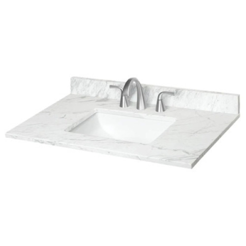 37" ARISTON NATURAL MARBLE SINGLE SINK BATHROOM VANITY TOP