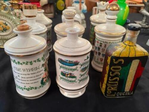 DESCRIPTION (9) PIECES OF ASSORTED DECANTERS. THIS LOT IS: ONE MONEY LOCATION ROOM 3 QTY 1