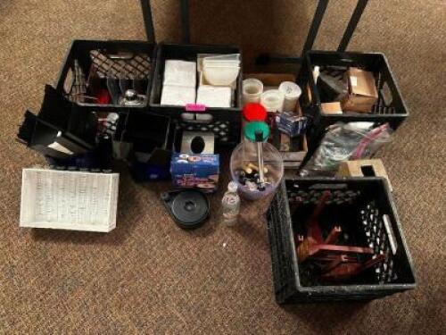DESCRIPTION (1) LOT OF MISC. SMALL WARES. ADDITIONAL INFORMATION W/ MILK CRATES THIS LOT IS: ONE MONEY LOCATION ROOM 3 QTY 1