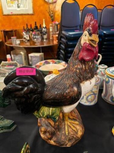 DESCRIPTION LARGE CERAMIC ROOSTER LOCATION ROOM 3 QTY 1
