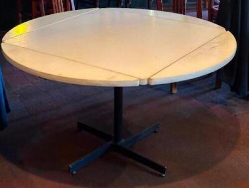 4' ROUND DROP LEAF DINNING TABLE