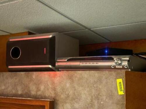 DESCRIPTION: SONY SOUND SYSTEM WITH (5) WALL MOUNTED SPEAKERS LOCATION: ROOM 3 THIS LOT IS: ONE MONEY QTY: 1