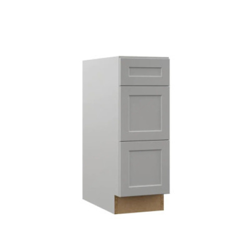 DESIGNER SERIES MELVERN ASSEMBLED BATHROOM VANITY DRAWER BASE CABINET IN HERON GRAY