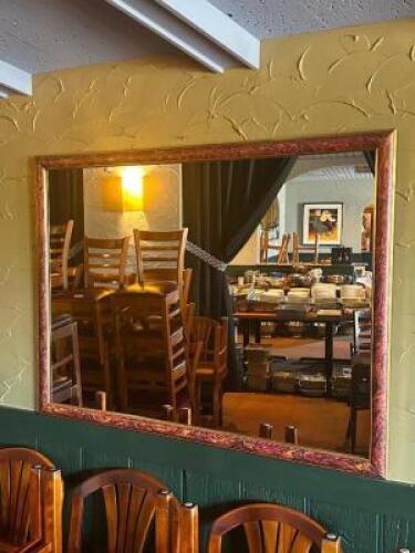 DESCRIPTION: 48" FRAMED MIRROR SIZE: 48" X 36" LOCATION: ROOM 1 THIS LOT IS: ONE MONEY QTY: 1