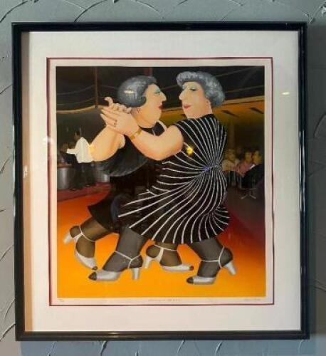 DESCRIPTION: "DANCING ON QUE Q.E.2." FRAMED PRINT BRAND / MODEL: BEIYL COOK ADDITIONAL INFORMATION: SIGNED PRINT 174/300 SIZE: 38" X 41" LOCATION: ROO